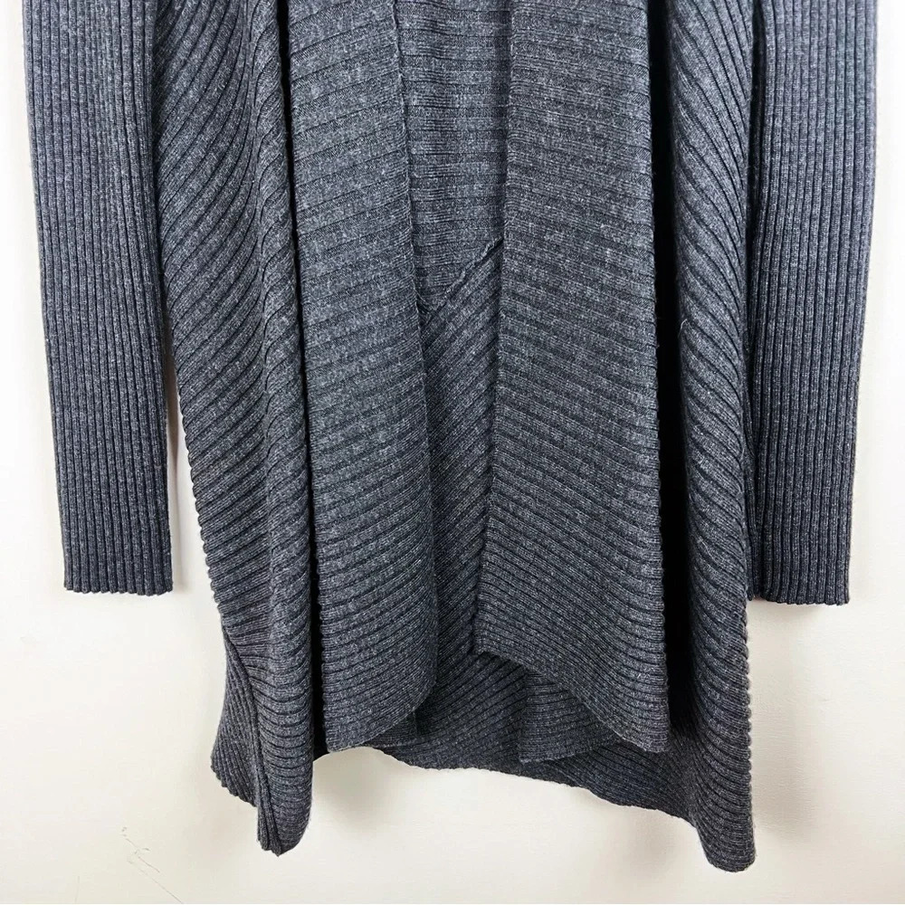 Eileen Fisher Merino Wool Open Front Long Lagenlook Cardigan Small Cozy Sweater - Picture 6 of 14